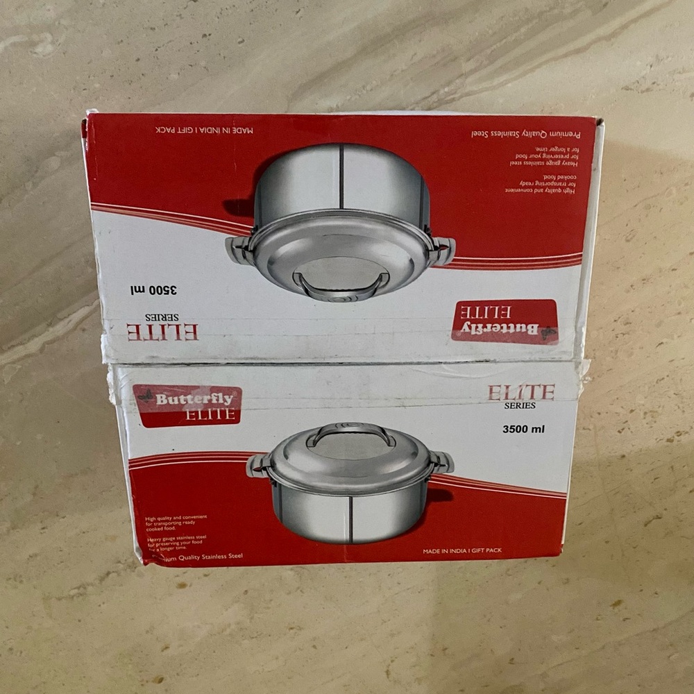 Butterfly casserole stainless steel new
